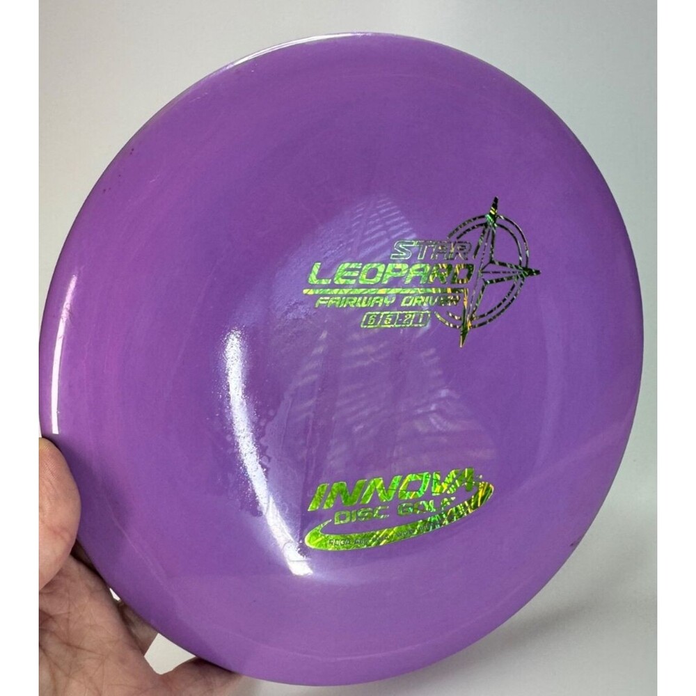 Innova Star Leopard 167g Purple Green Foil Fairway Driver Golf Disc, Barely used